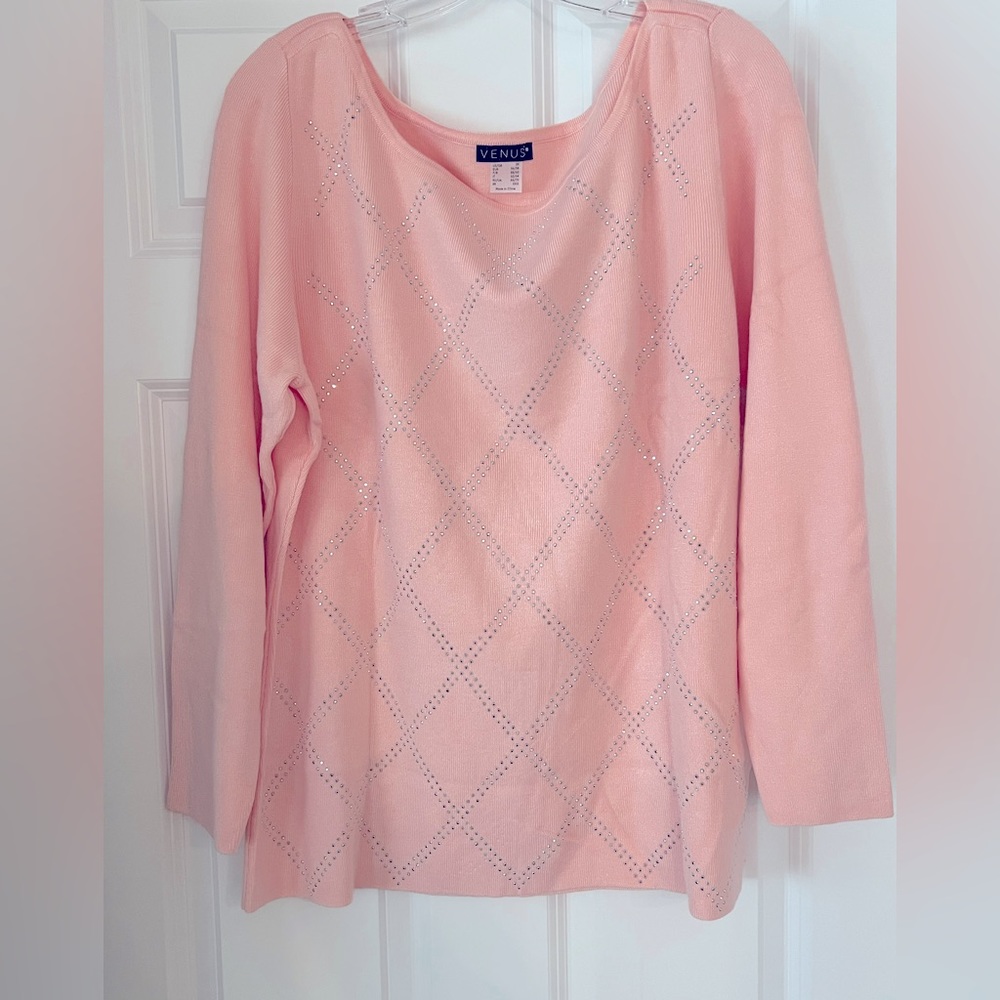 VENUS Pink embellished sweater
